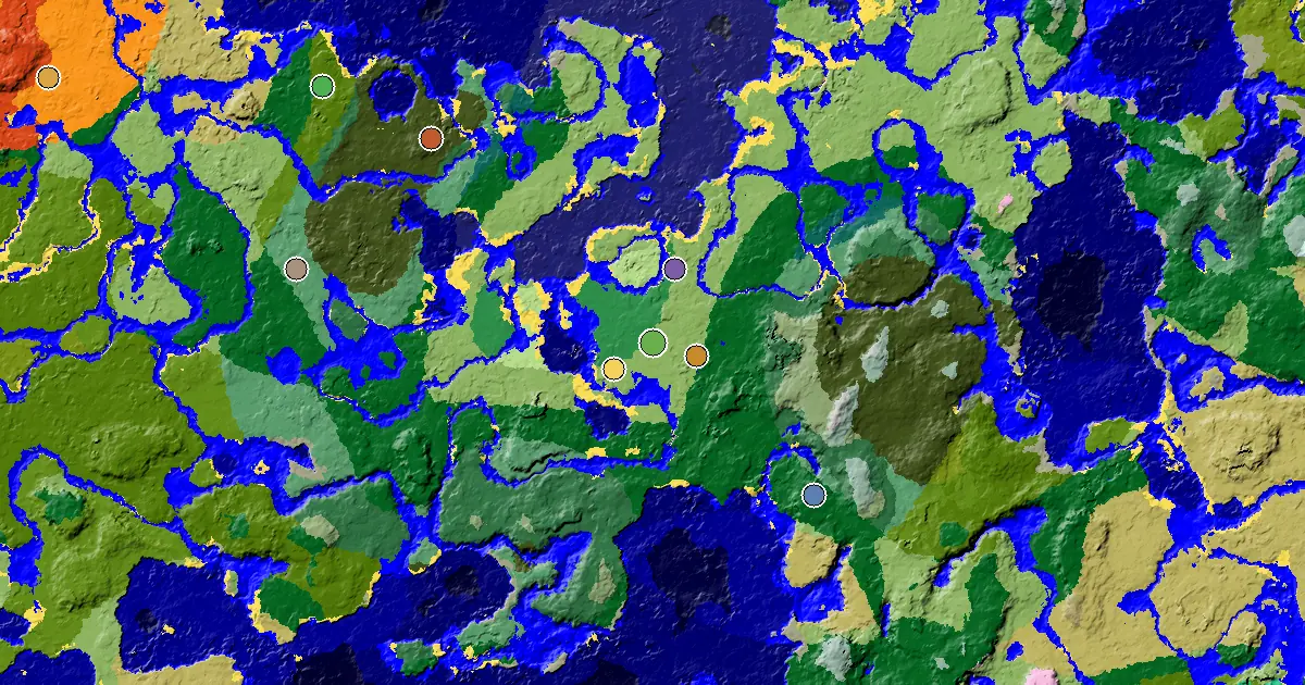 Minecraft Plains Seed: a Village Beside Spawn — biome and structure map