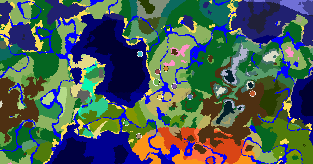 a Village Close to Spawn Near a Plains Spawn — biome and structure map
