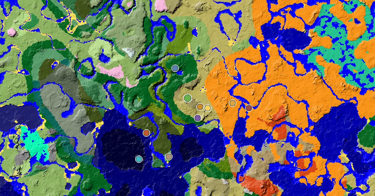 Savanna Seed With a Mansion Within Reach — biome and structure map