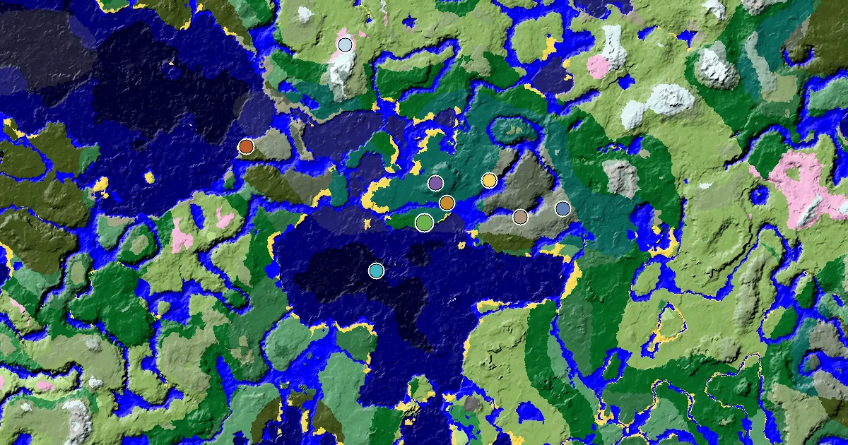Forest Spawn — a Mansion Within Reach — biome and structure map