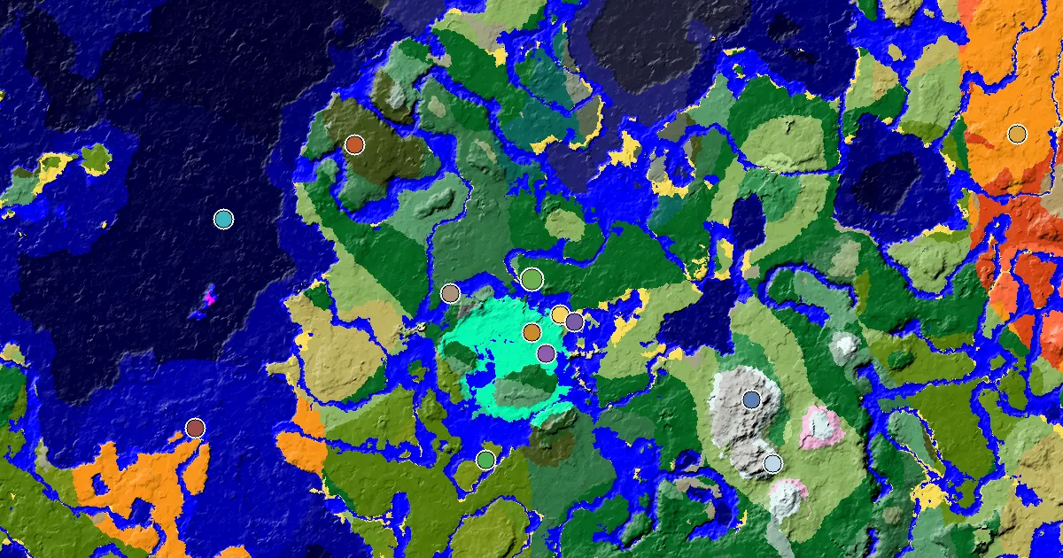 Minecraft Forest Seed: a Mansion Within Reach — biome and structure map