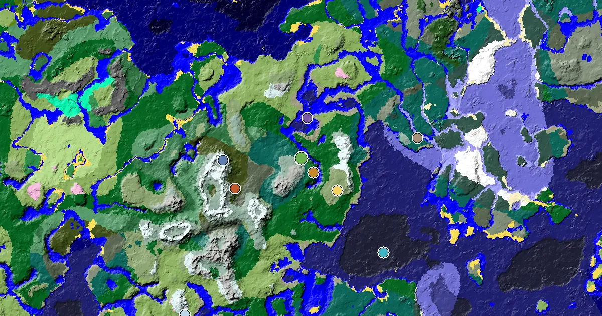 Taiga Seed With a Trial Chamber by Spawn — biome and structure map
