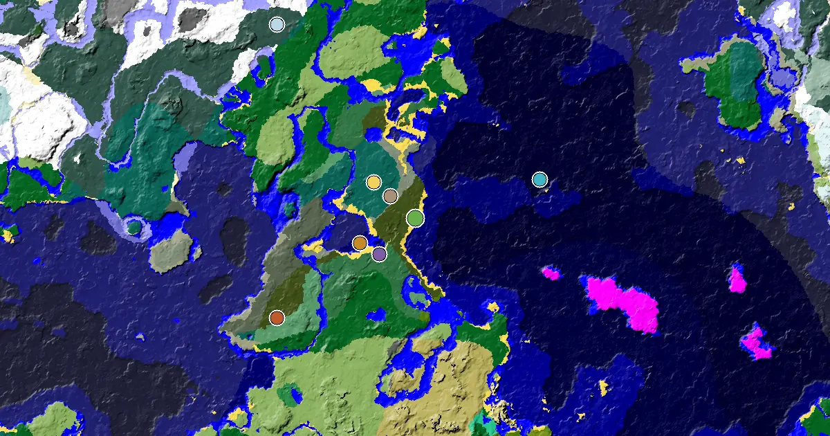 Dark Forest Seed With a Mansion Within Reach — biome and structure map