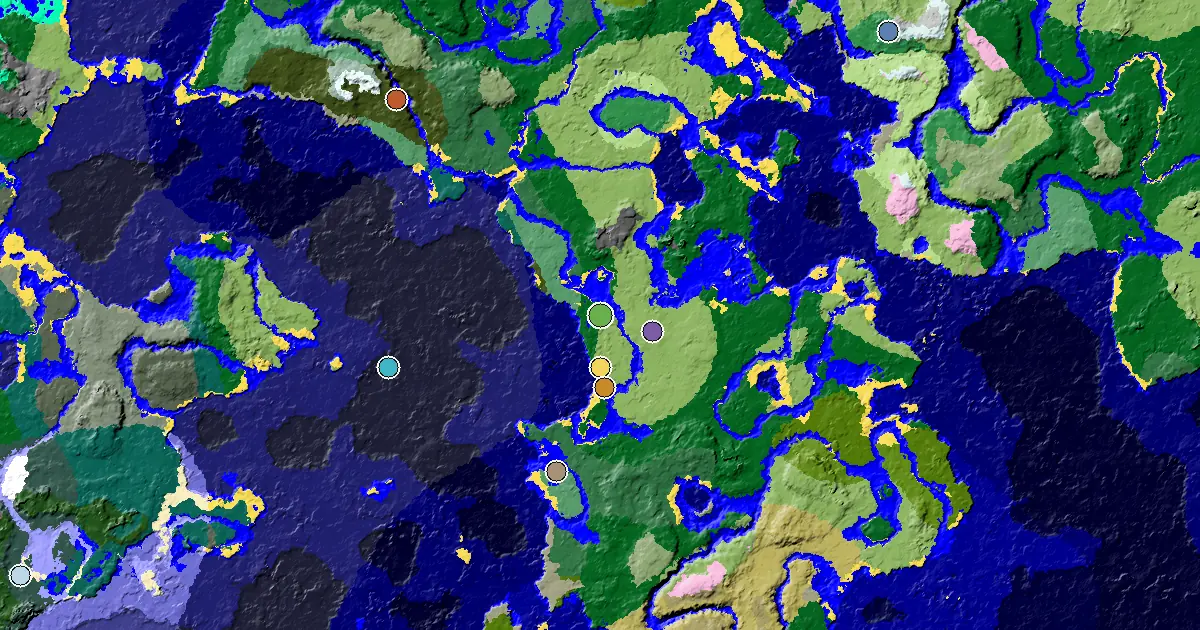 Forest Spawn — a Mansion Within Reach — biome and structure map