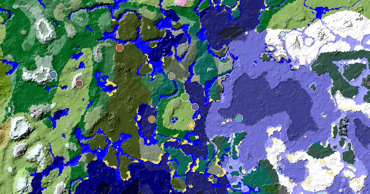 Forest Seed With a Mansion Within Reach — biome and structure map