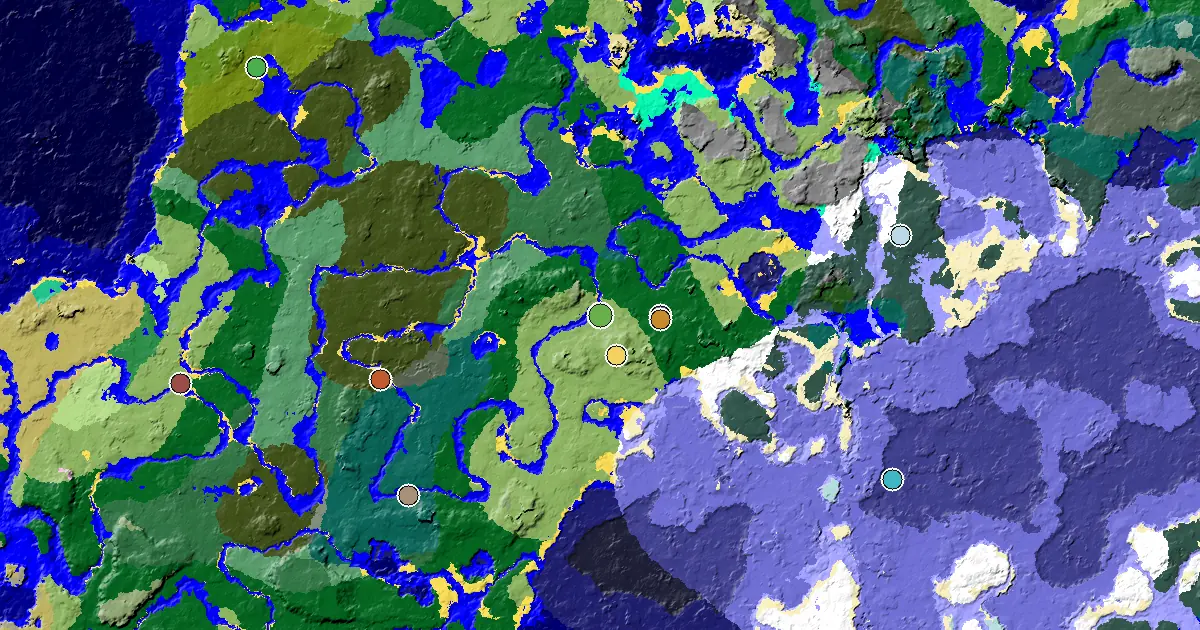 Minecraft Plains Seed: a Village Beside Spawn — biome and structure map