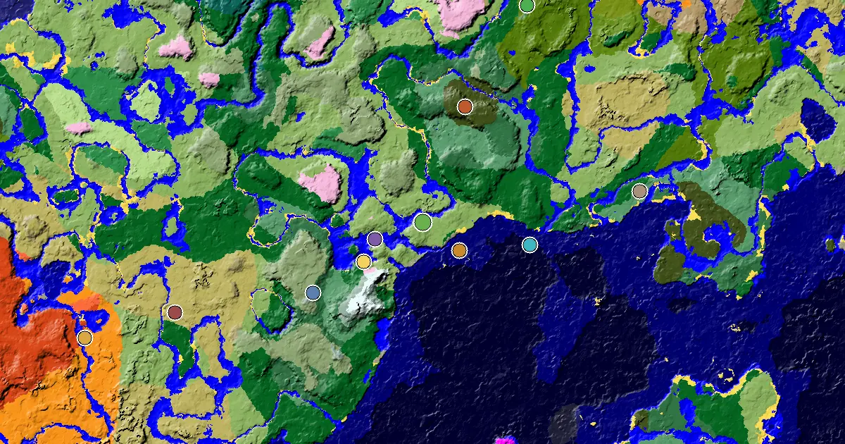a Mansion Within Reach Near a Plains Spawn — biome and structure map