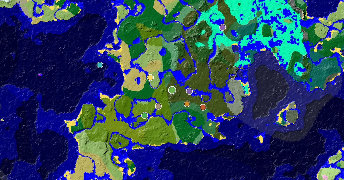 Minecraft Dark Forest Seed: a Woodland Mansion Nearby — biome and structure map