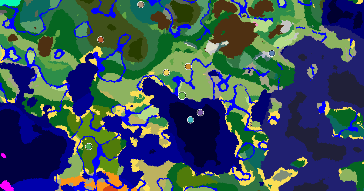 a Village Close to Spawn Near a Plains Spawn — biome and structure map