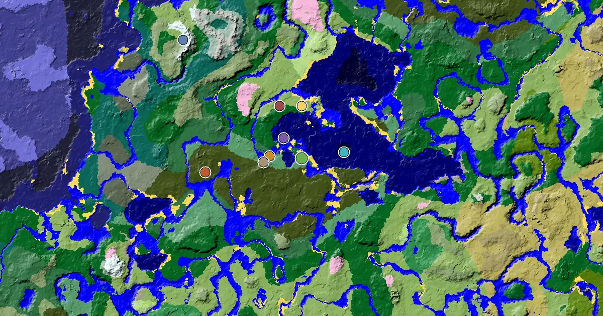 Minecraft Old Growth Birch Forest Seed: a Mansion Within Reach — biome and structure map