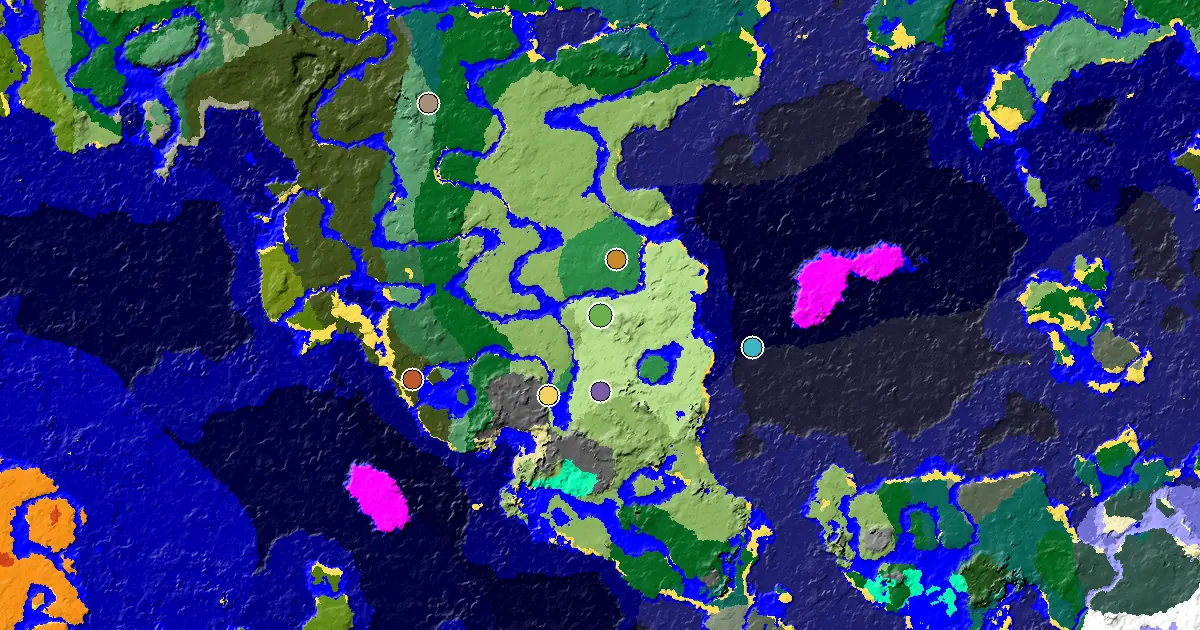 Sunflower Plains Spawn — a Mansion Within Reach — biome and structure map
