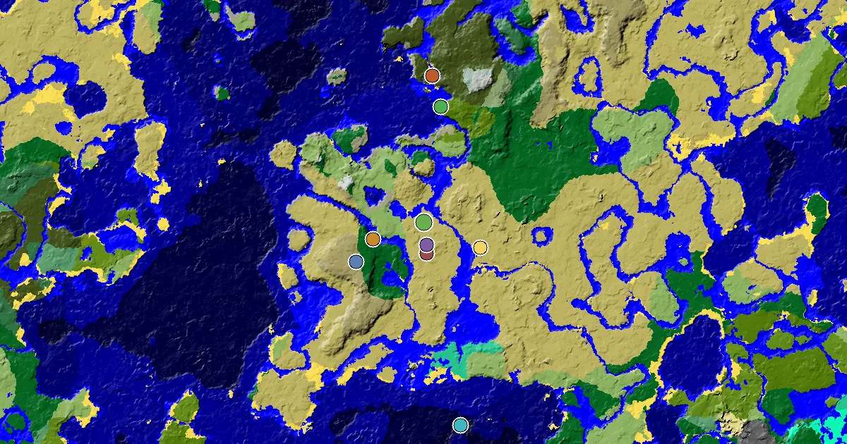 Minecraft Savanna Seed: a Mansion Within Reach — biome and structure map