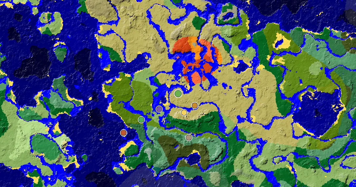 a Mansion Within Reach Near a Savanna Spawn — biome and structure map