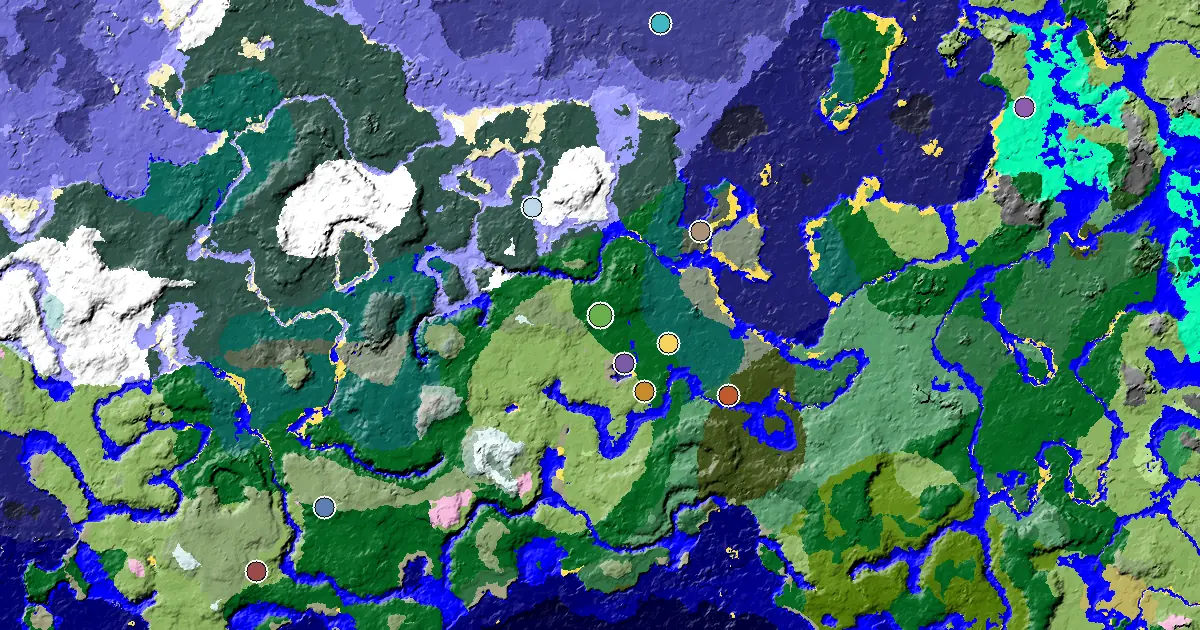 Forest Seed With a Mansion Within Reach — biome and structure map