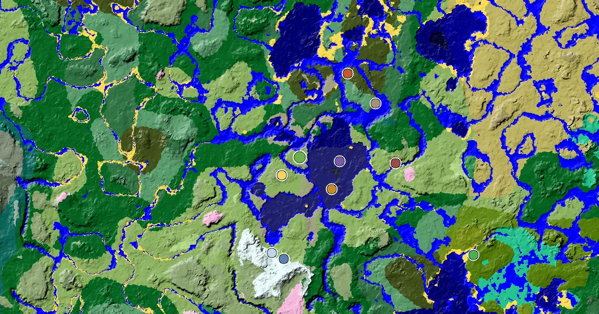 Plains Seed With a Mansion Within Reach — biome and structure map