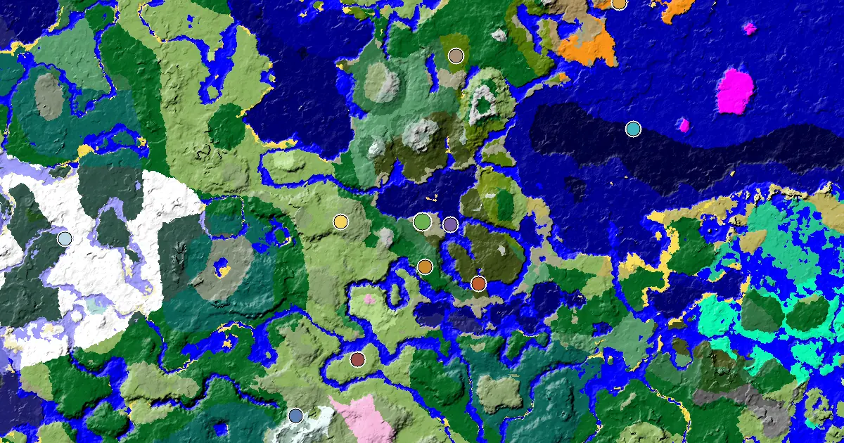Dark Forest Spawn — a Woodland Mansion Nearby — biome and structure map