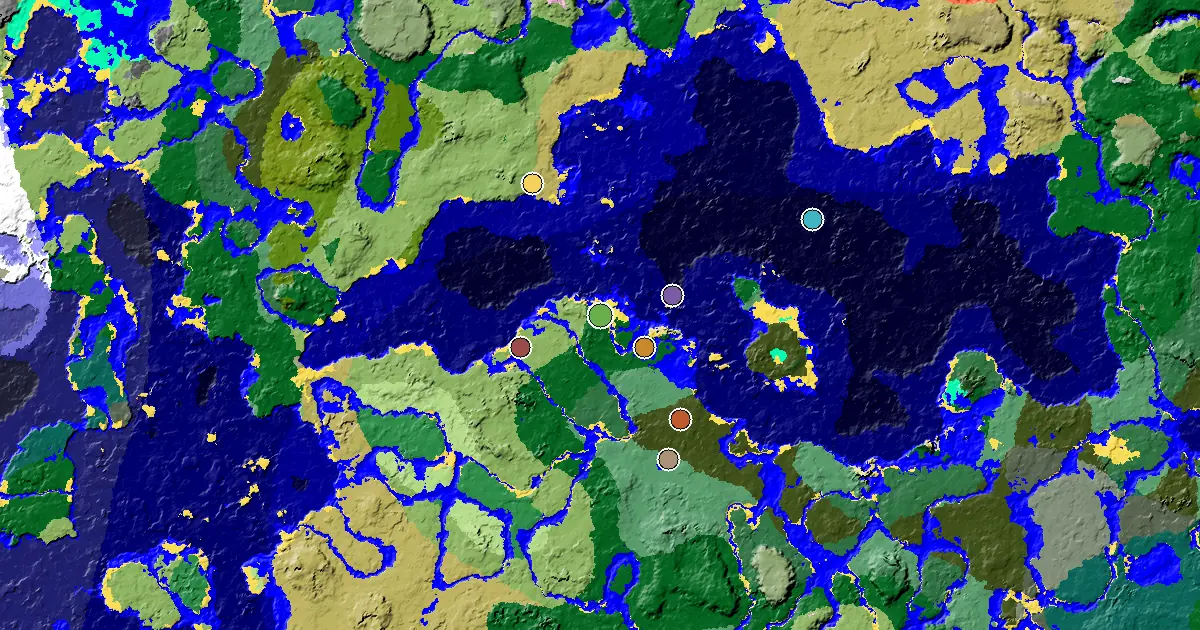 Forest Spawn — a Mansion Within Reach — biome and structure map