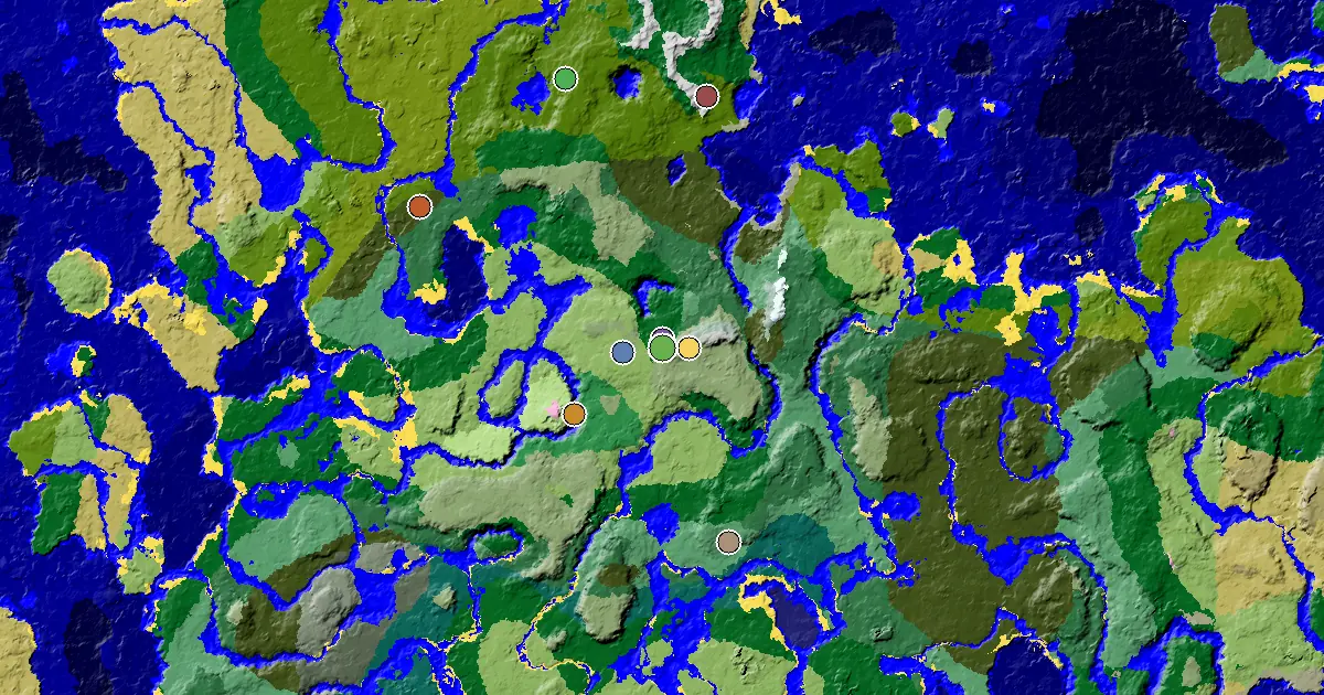 Minecraft Forest Seed: an Ancient City Under Spawn — biome and structure map