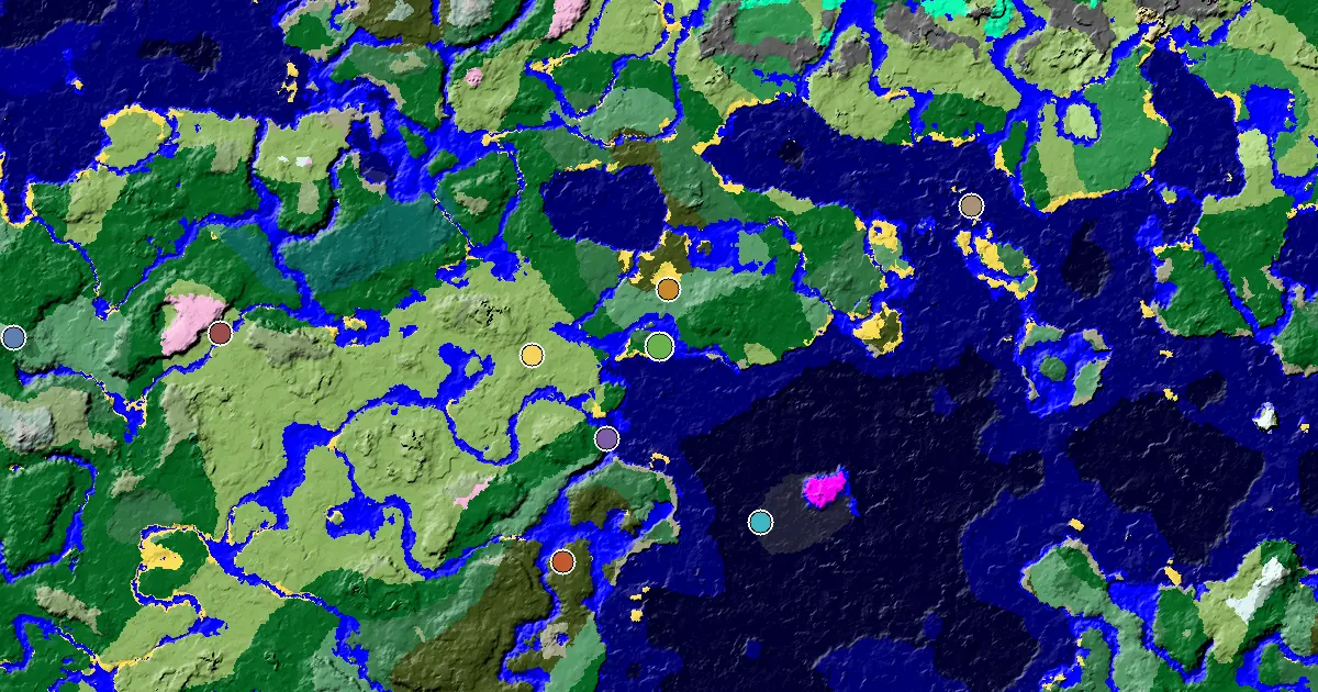 Forest Spawn — a Mansion Within Reach — biome and structure map