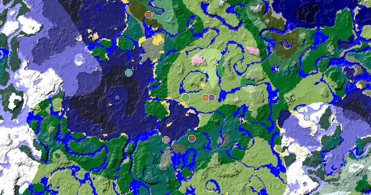 Plains Seed With a Mansion Within Reach — biome and structure map