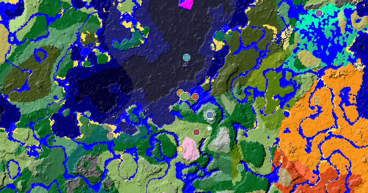 Minecraft Stony Shore Seed: a Woodland Mansion Nearby — biome and structure map