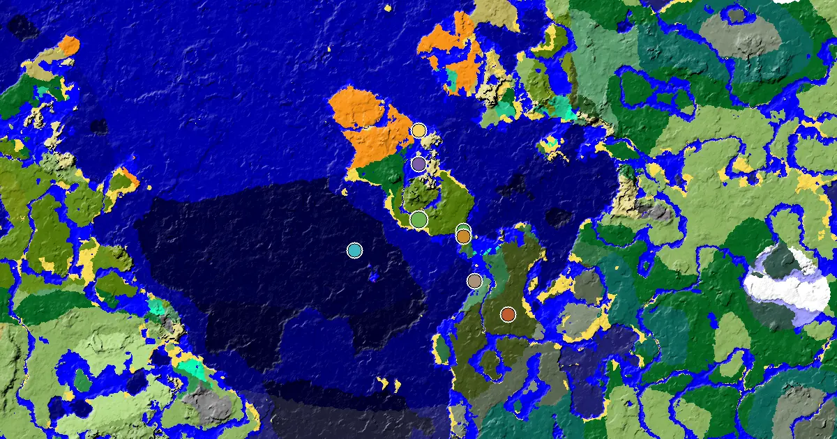 Minecraft Jungle Seed: a Mansion Within Reach — biome and structure map