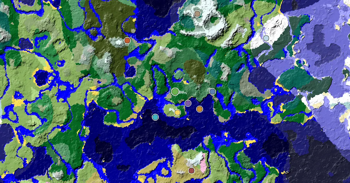 Forest Spawn — a Mansion Within Reach — biome and structure map