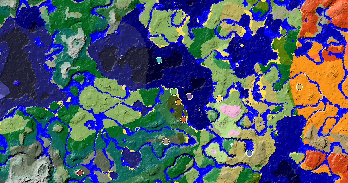 Minecraft Dark Forest Seed: a Woodland Mansion Nearby — biome and structure map