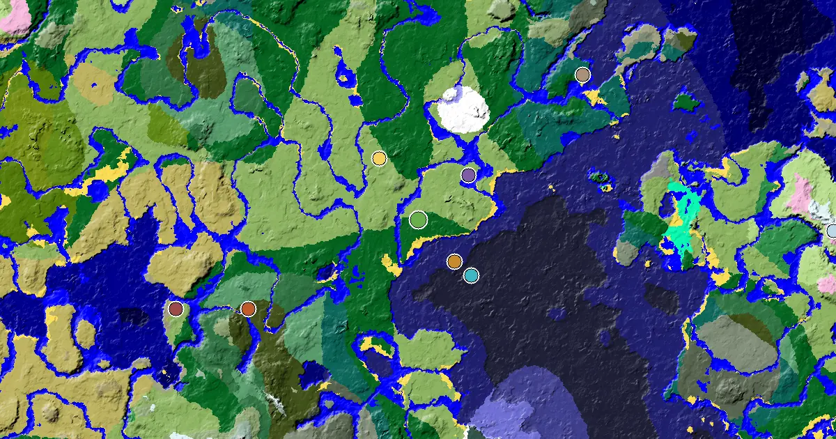 a Mansion Within Reach Near a Forest Spawn — biome and structure map