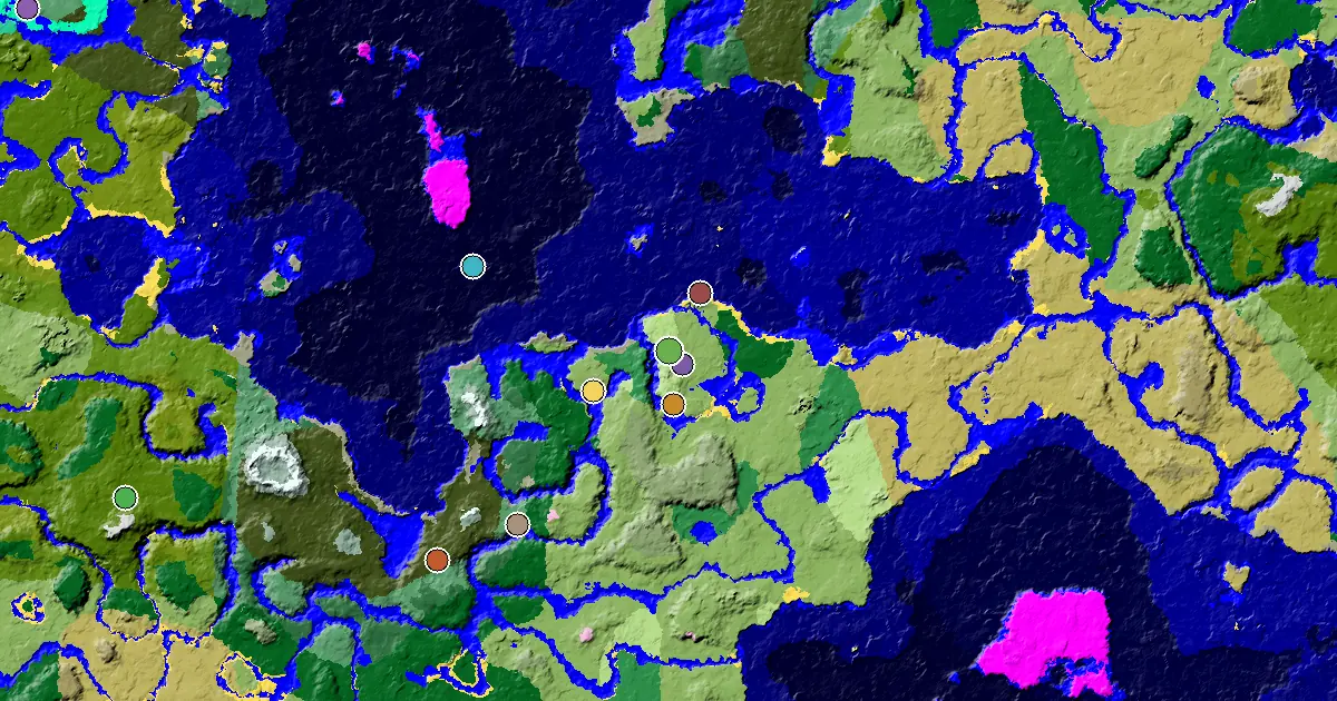 Sunflower Plains Spawn — a Mansion Within Reach — biome and structure map