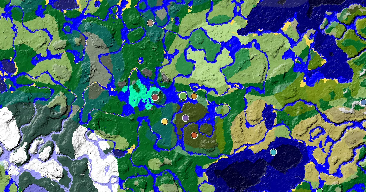 Birch Forest Seed With a Trial Chamber by Spawn — biome and structure map