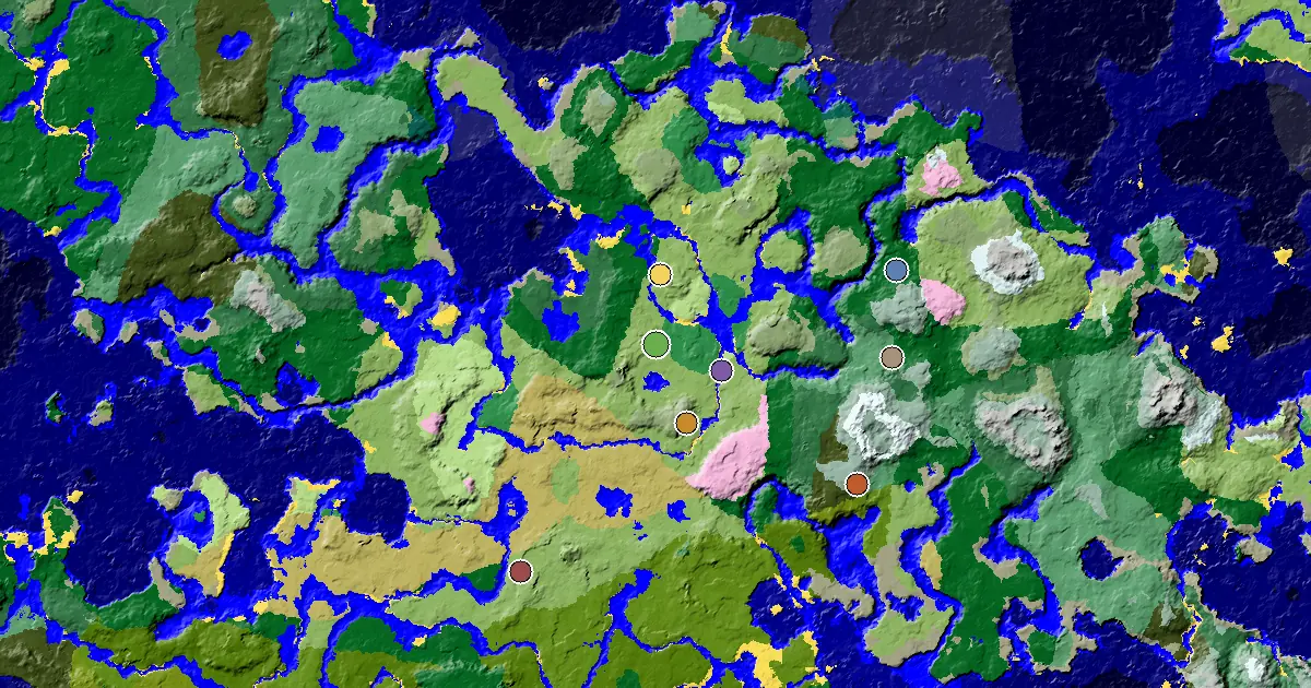 Minecraft Plains Seed: a Mansion Within Reach — biome and structure map