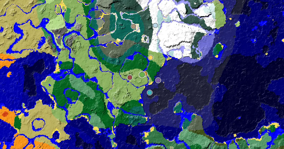 Plains Seed With a Trial Chamber by Spawn — biome and structure map