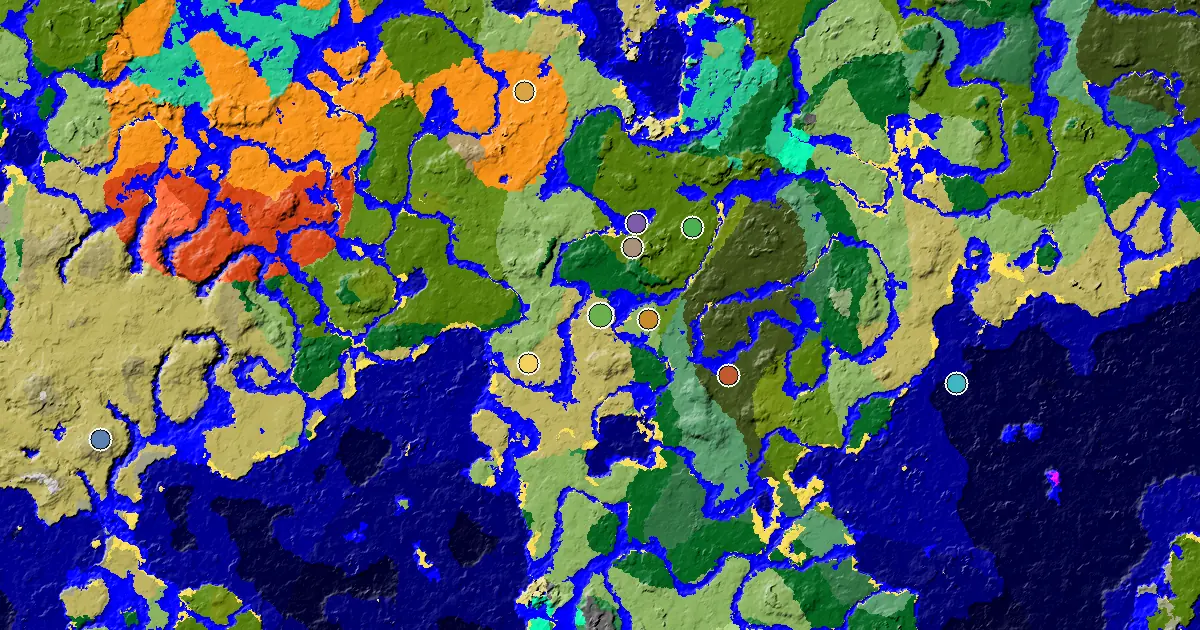 Savanna Spawn — a Mansion Within Reach — biome and structure map