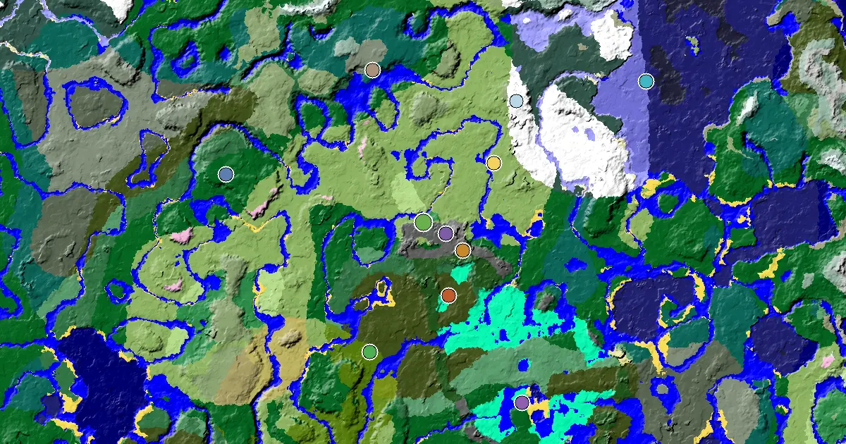 Plains Seed With a Woodland Mansion Nearby — biome and structure map