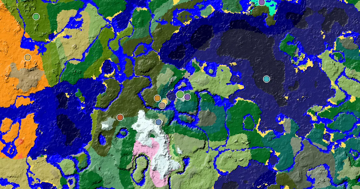 a Mansion Within Reach Near a Forest Spawn — biome and structure map