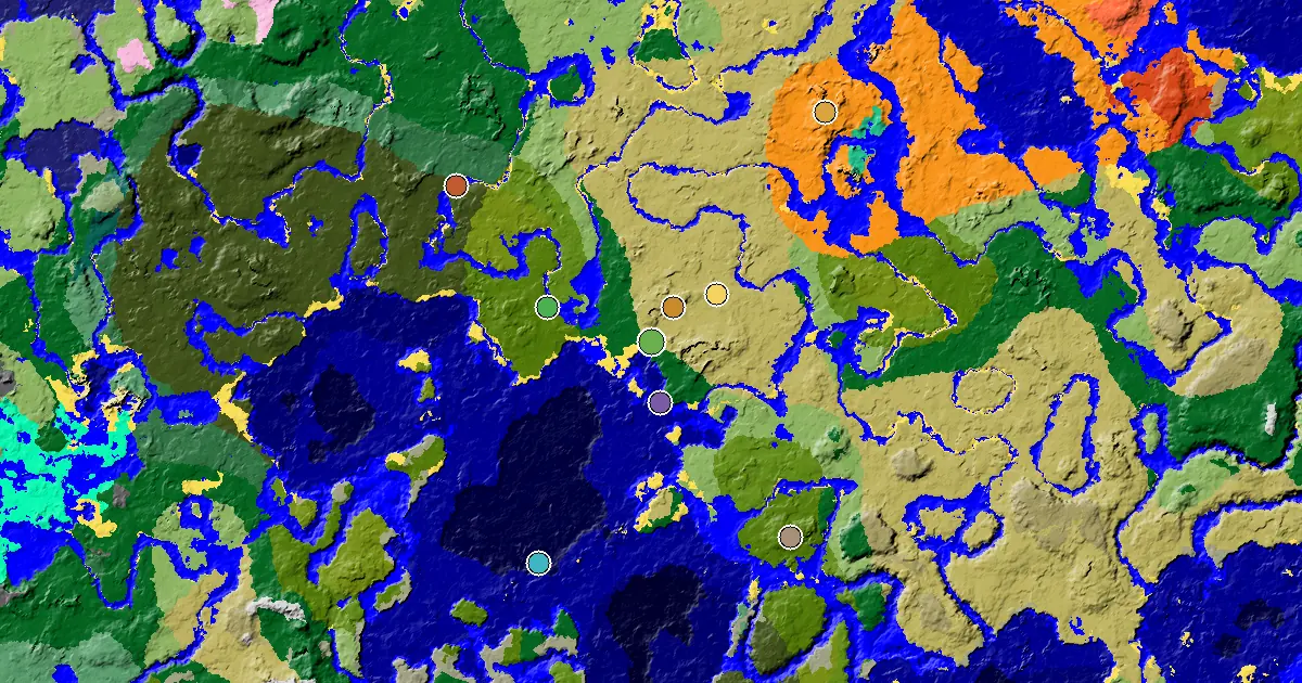 a Mansion Within Reach Near a Forest Spawn — biome and structure map