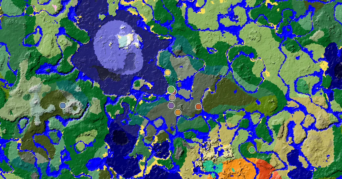 Taiga Spawn — a Woodland Mansion Nearby — biome and structure map