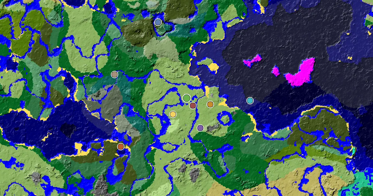 Minecraft Plains Seed: a Mansion Within Reach — biome and structure map