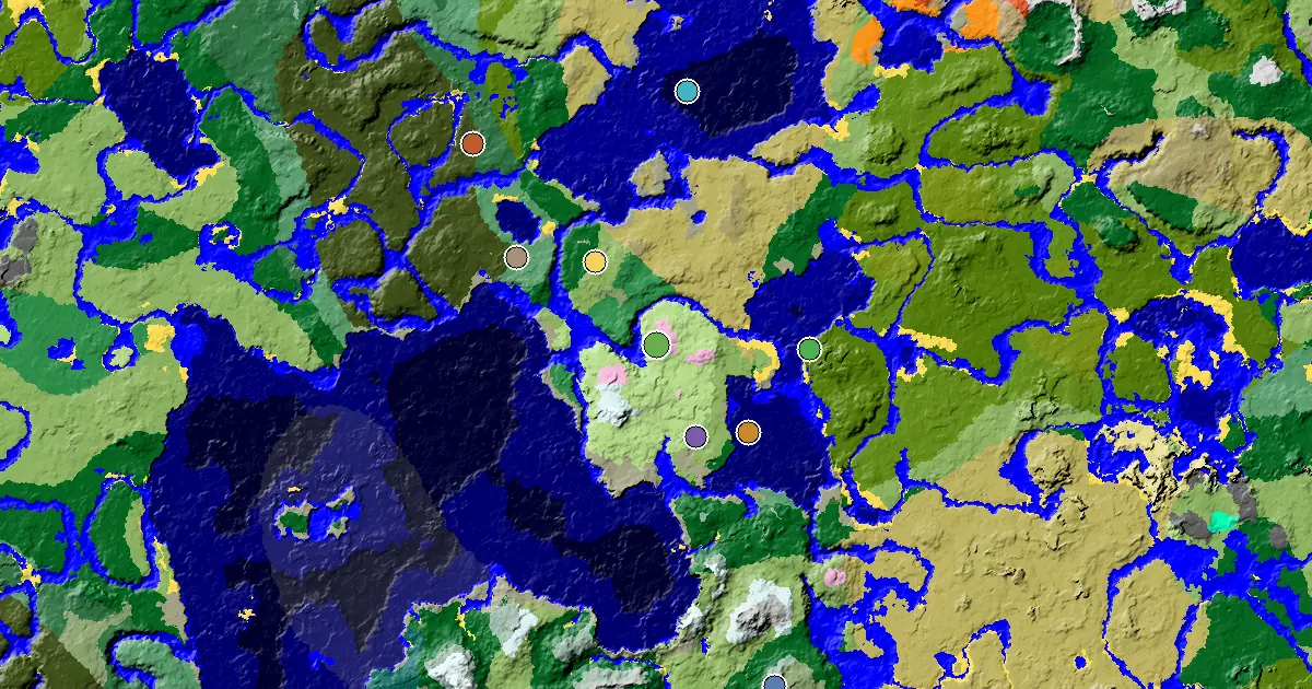 Sunflower Plains Seed With a Mansion Within Reach — biome and structure map