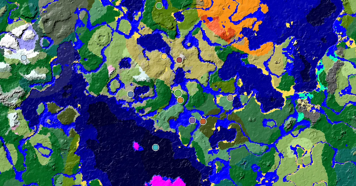 Forest Seed With a Trial Chamber by Spawn — biome and structure map