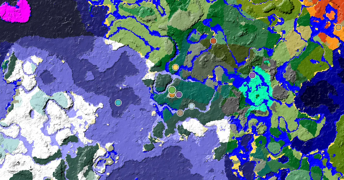 Taiga Spawn — a Trial Chamber by Spawn — biome and structure map