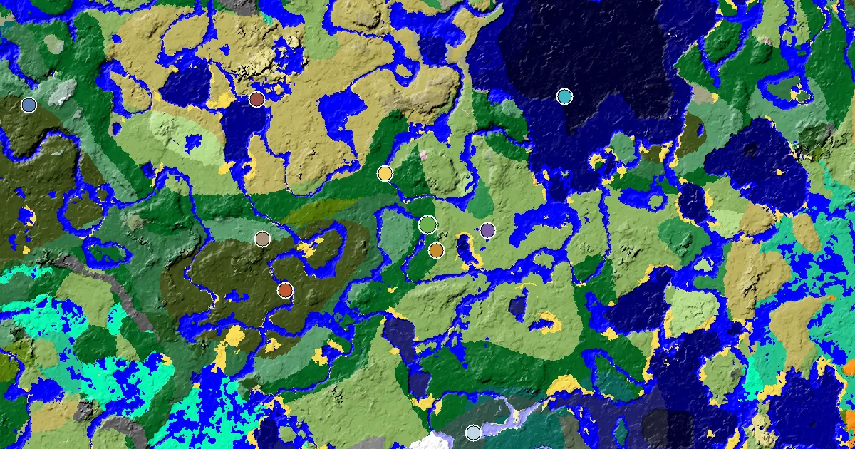 a Mansion Within Reach Near a Forest Spawn — biome and structure map