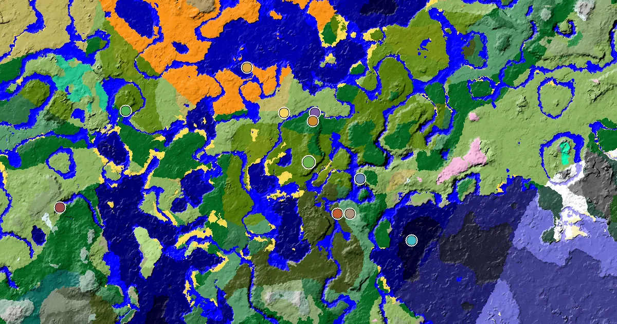 Jungle Spawn — a Woodland Mansion Nearby — biome and structure map