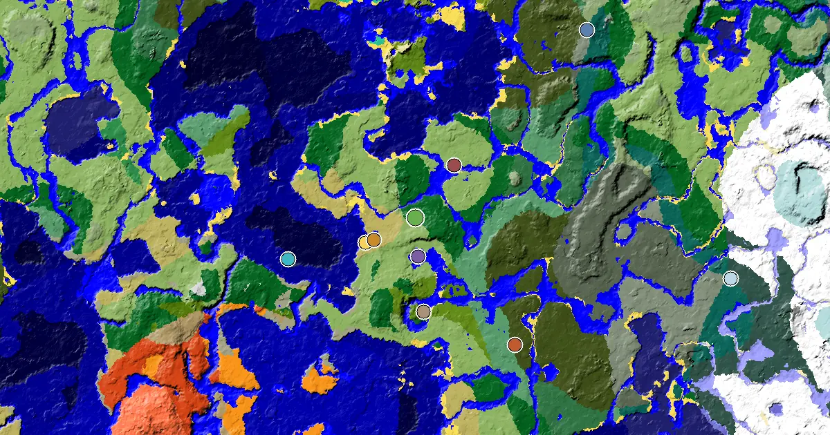 Forest Spawn — a Mansion Within Reach — biome and structure map
