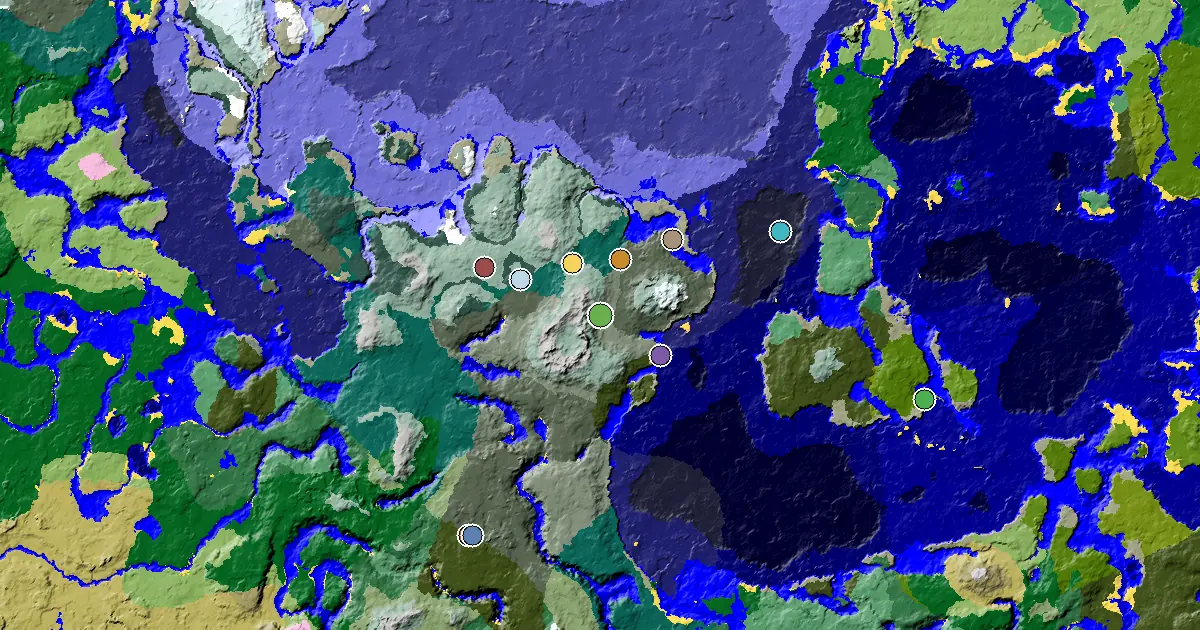 Minecraft Lush Caves Seed: a Mansion Within Reach — biome and structure map