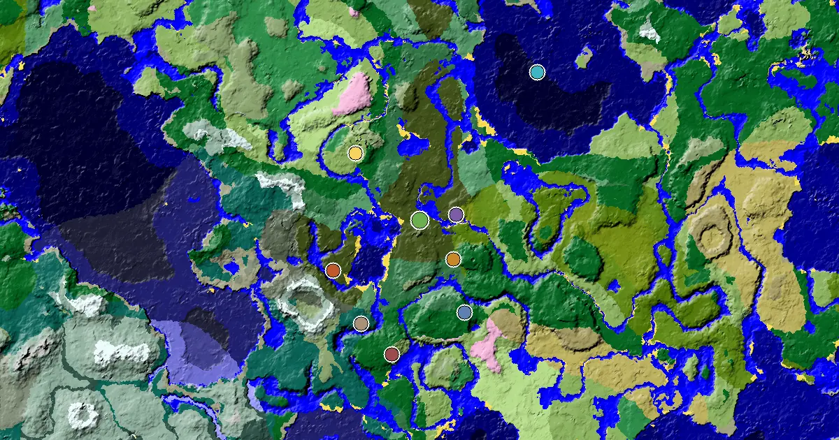 Dark Forest Spawn — a Mansion Within Reach — biome and structure map