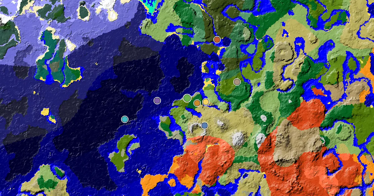 a Trial Chamber by Spawn Near a Stony Shore Spawn — biome and structure map