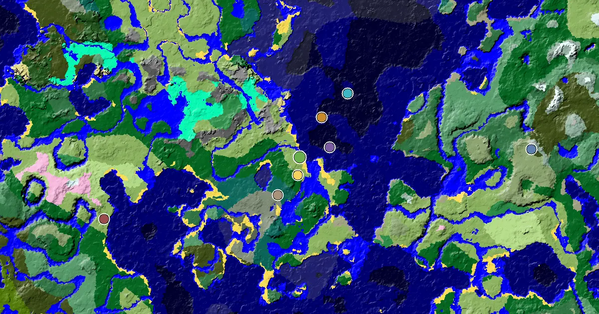 Minecraft Plains Seed: a Village Beside Spawn — biome and structure map