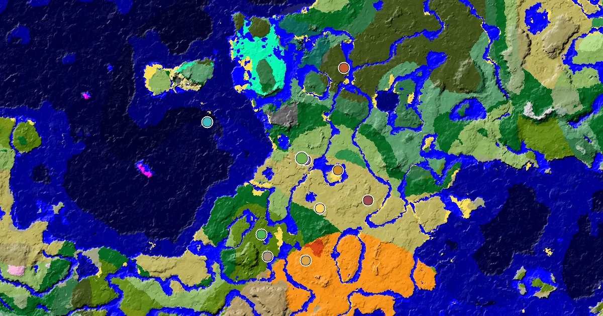Savanna Spawn — a Mansion Within Reach — biome and structure map